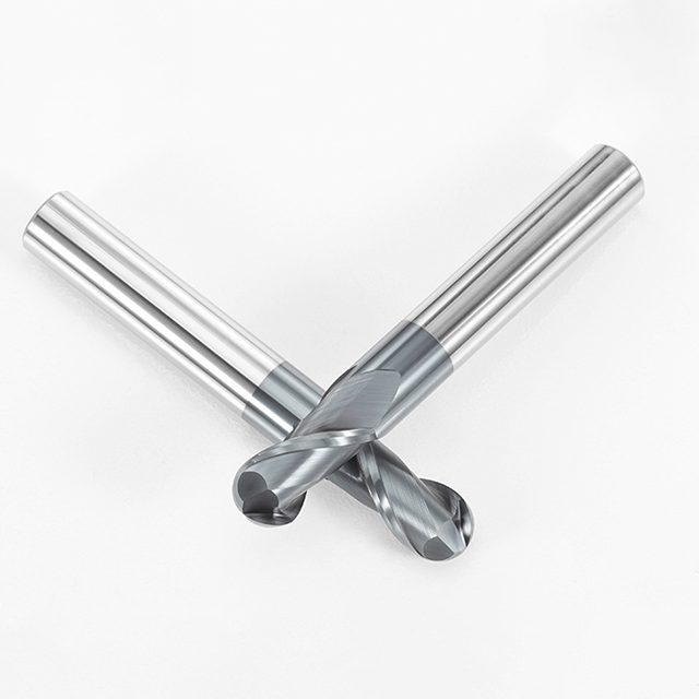 70° Carbide Ball Nose End Mill – 2-Flute, Stainless Steel Specific