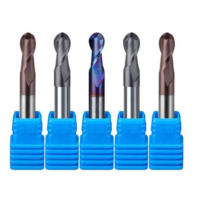 タングステン鋼鉄炭化物のアルミニウム エンド ミル200mm 6 Hrc 55の円形R3 4フルートHrc 45