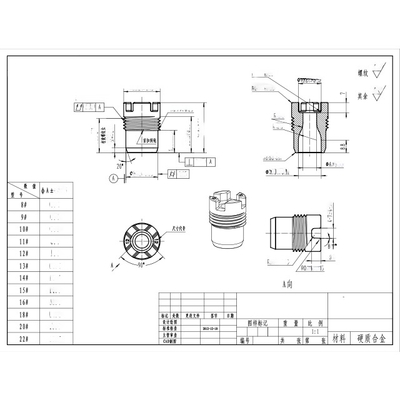 YG8 YG9C PDC 掘削用のウルガムカービッドノズル 7-13mm 孔径