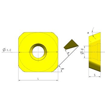 精密なCNCフレーシング挿入物 20°アングル ±0.025 許容度と高安定性のために13.308mm長さ