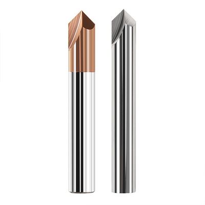 鉄鋼とアルミニウム合金における平面形加工のための90°の角とチャンファーを持つウルガムカービッドエンドミール