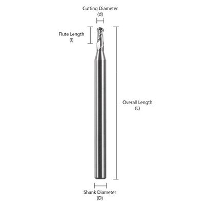 精密加工のための2-8mmのフルート長,4mmのシャープ直径,および50mmの総長さのウランカービッドエンドミール