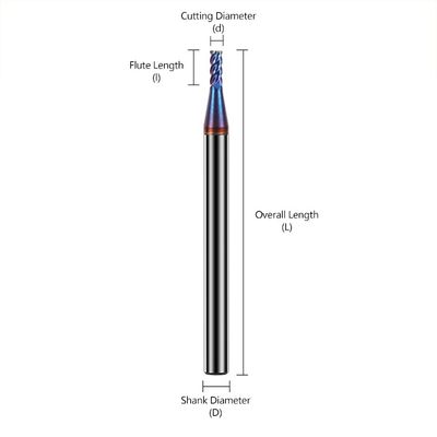 ステンレス鋼の加工のためのnACo4コーティングを持つ4フルートワルフタンカービッドエンドミール