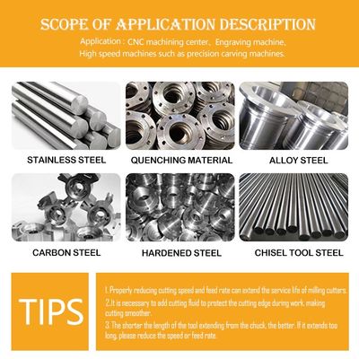 ステンレス鋼の加工のためのnACo4コーティングを持つ4フルートワルフタンカービッドエンドミール