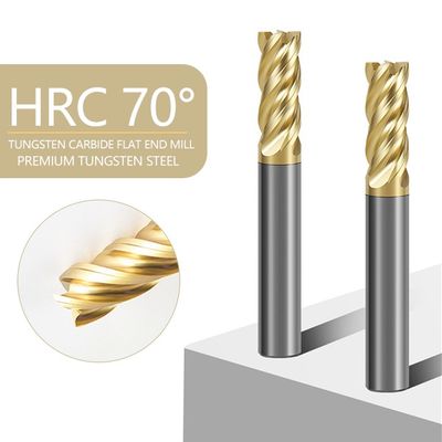 70° 硬さ HRC 4 フルート ウォルフタン カービッド 末端ミール アルノヴz3 コーティング ステンレス 鋼 CNC フレーズ 切断機 専用