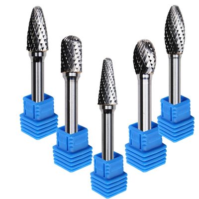 6mmのタイプSaの炭化タングステン回転式ファイル1/8長いすねの単一の二重切口