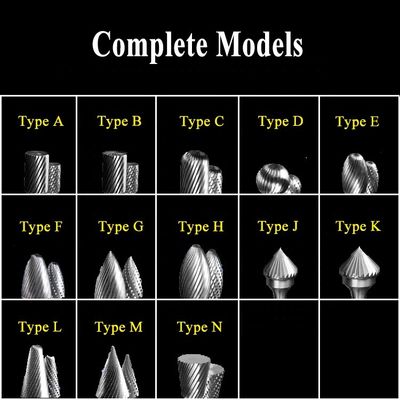 6mmのタイプE Seの形の炭化タングステンは1/4インチのすねの端の回転式ファイルを長くぎざぎざを付ける