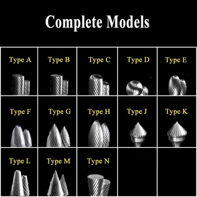 適用範囲が広いシャフトの長い1/4のすねは回転式炭化物の回転式ぎざぎざF Sfのタイプを置いた