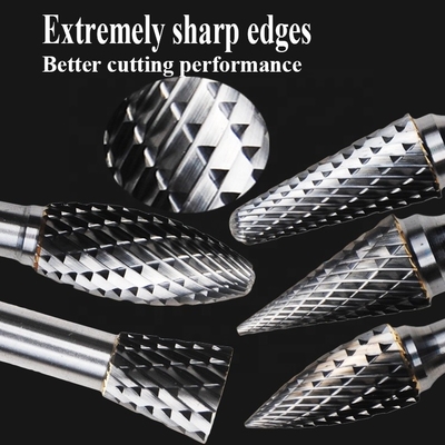 14回転式3mm 6mm 1&quot;直径の端の切口の炭化物の回転式ぎざぎざのすねの釘の穴あけ工具