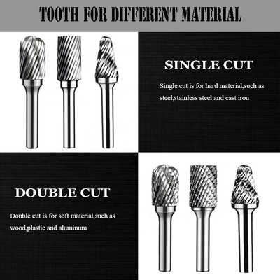 14回転式3mm 6mm 1&quot;直径の端の切口の炭化物の回転式ぎざぎざのすねの釘の穴あけ工具