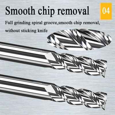 1mm CNCの炭化タングステンのエンド ミルHrc55のアルミニウム エンド ミルの製造所は用具を切った