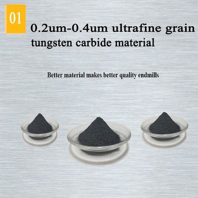 Hrc 45の逆のフルートの炭化物の終わりのエンド ミルのカッター40mm 16mmのすねのタイプ